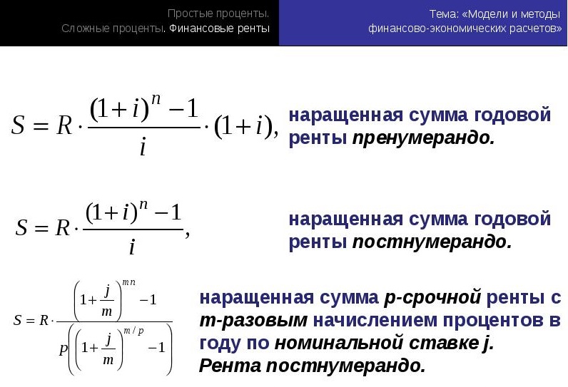 Наращивание по схеме простых процентов